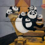 Where can I watch Kung Fu Panda?, white and black panda wall art